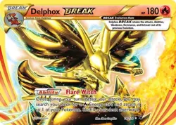 POKEMON TCG CARD Delphox BREAK 14/124 Fates Collide 2016 Holo Rare BREAK - NM - Image 1