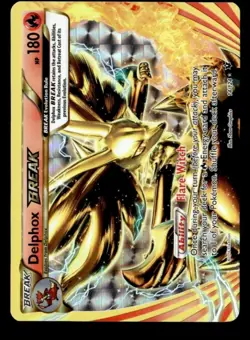 POKEMON TCG CARD Delphox BREAK 14/124 Fates Collide 2016 Holo Rare BREAK - NM - Image 2