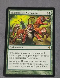 1x LP Beastmaster Ascension MTG Magic the Gathering English Card Zendikar - Image 1