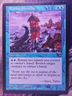 Flooded Shoreline Rare Visions Magic: The Gathering Moderately Played - Image 1