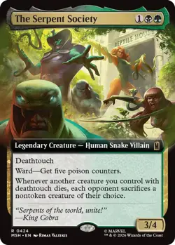 Mint/Near-Mint, English - 1 x MTG The Serpent Society - Extended Art Marvel Supe - Image 1
