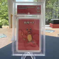 Pokemon Center 2019 Charmander Old Maid Exclusive PG Gem MINT 10 - Image 1