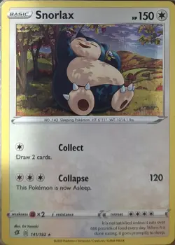 Pokemon Rebel Clash Snorlax 141/192 R NM - Image 1