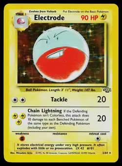 Pokemon Card - Electrode Jungle 2/64 Holo Rare - Image 1