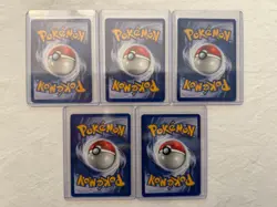 Excellent Condition Pokemon Fossil Unlimited Trainer Set 58-62 - NM/LP - Image 2