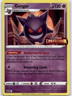 GENGAR (PRERELEASE) SWSH241 HOLO PROMO SWORD & SHIELD PROMO POKEMON LP - Image 1