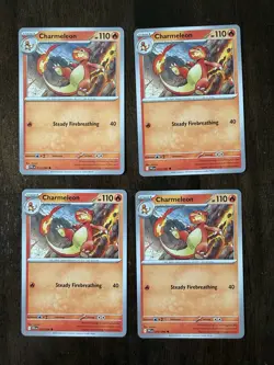 4x Charmeleon - 012/094 - ME02: Phantasmal Flames Pokemon Playset x4 - Image 1