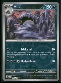 Pokemon 151 Muk 089 Reverse Holo - Image 1