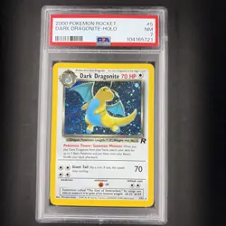 Pokemon 2000 Team Rocket Dark Dragonite 5/82 Unlimited Holo PSA 7 English - Image 1