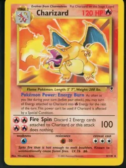 Charizard Pokemon Card Legendary Collection 3/110 Rare Non Holo 2002 - Image 1
