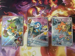 Pokemon TCG First Partner Illustration Collection Series 1 Gen 4 Sinnoh Starters - Image 1