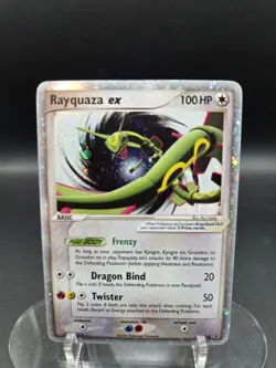 Pokemon TCG Rayquaza EX #039 Holo Nintendo Promo *Multiple Swirls* - Image 1
