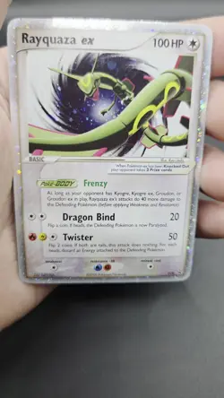 Pokemon TCG Rayquaza EX #039 Holo Nintendo Promo *Multiple Swirls* - Image 2