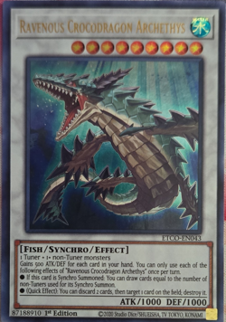 Konami Yu-Gi-Oh! Ravenous Crocodragon Archethys ETCO-EN043 Ultra Rare 1st Ed - Image 1