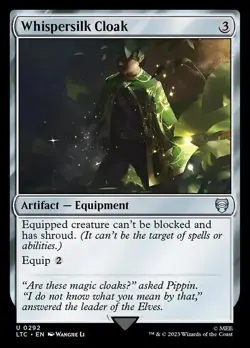 Whispersilk Cloak Commander: Lord of the Rings: Tales of Middle-Earth MTG - Image 1