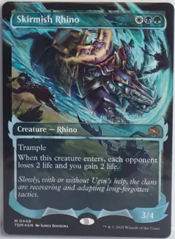 Skirmish Rhino [New, Near Mint] Showcase *Foil* {Tarkir: Dragonstorm} - Image 1