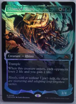 Skirmish Rhino [New, Near Mint] Showcase *Foil* {Tarkir: Dragonstorm} - Image 2