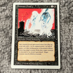 Animate Dead MTG Revised Magic The Gathering Uncommon Moderate Play MP - Image 1