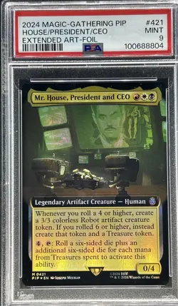 2024 Magic MTG Fallout Mr. House, President and CEO Extended Art - FOIL💎PSA 9💎 - Image 1