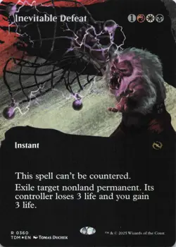 Inevitable Defeat (Borderless) R Tarkir: Dragonstorm # 360 NM FOIL - Image 1