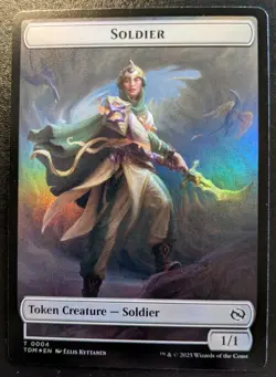 Soldier 0004 & Soldier 0005 Foil Token Tarkir: Dragonstorm Magic: The Gathering - Image 1