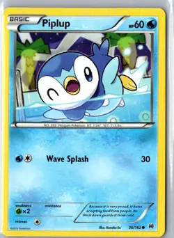 PIPLUP 36/162 COMMON BREAKTHROUGH POKEMON MP - Image 1