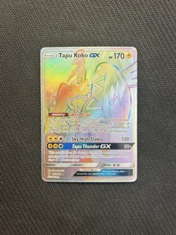 Pokemon TCG Tapu Koko GX 153/145! NM Condition! Printing Error! See Description! - Image 1
