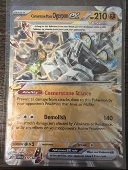 Cornerstone Mask Ogerpon ex 112/167 Double Rare Twilight Masquerade Pokemon NM - Image 1