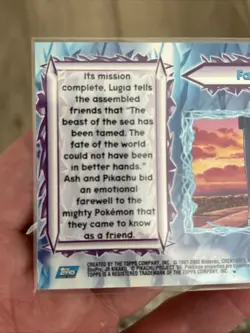Pokemon The Movie 2000 Topps - Farewell Lugia Pokemon - Non Holo - Blue Label LP - Image 5
