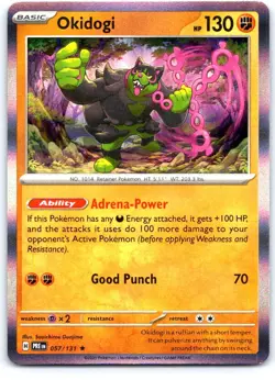 Okidogi 057/131 Holo Rare Prismatic Evolutions Pokemon Holo Near Mint - Image 1