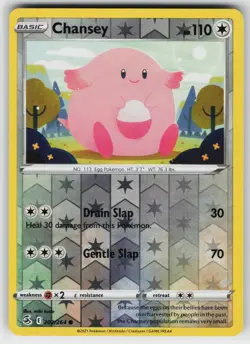 Chansey 202 Reverse Holo 264 C Fusion Strike Pokemon Lightly Played - Image 1