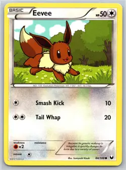Eevee 84/108 C Dark Explorers MP Pokemon - Image 1