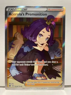 Pokemon Acerola's Premonition TG24/TG30 Brilliant Stars TG Ultra Rare Holo - Image 1