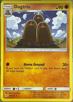 Dugtrio Rare - 86/214 - Unbroken Bonds Pokemon 2019 - Image 1