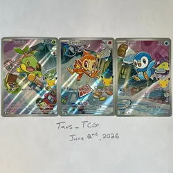 Pokemon TCG First Partner Illustration Collection Series 1 Gen 4 Sinnoh Starters - Image 1