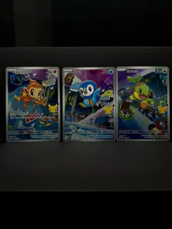 Pokemon TCG First Partner Illustration Collection Series 1 Gen 4 Sinnoh Starters - Image 1