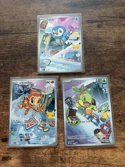 Pokemon TCG First Partner Illustration Collection Series 1 Gen 4 Sinnoh Starters - Image 1