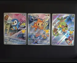 Pokemon TCG First Partner Illustration Collection Series 1-Sinnoh Gen 4 Starters - Image 1