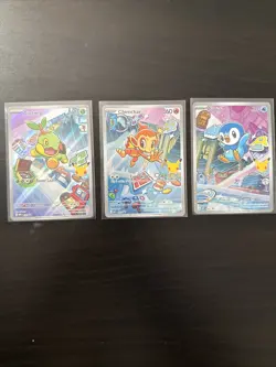 Pokemon TCG First Partner Illustration Collection Series 1 Gen 4 Sinnoh Starters - Image 1