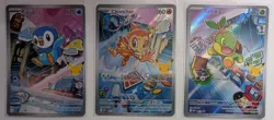 Pokemon TCG First Partner Illustration Collection Series 1 Gen 4 Sinnoh Starters - Image 1