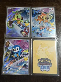 Pokemon TCG First Partner Illustration Collection Series 1 Gen 4 Sinnoh Starters - Image 1