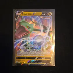 Rayquaza V 100/159 Crown Zenith Ultra Rare Holo Pokemon Card NM 1010#288 - Image 1