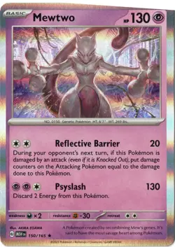 Mewtwo 150/165 151 Pokemon Card - Image 1