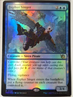 Zephyr Singer - FOIL - March of the Machiner - Magic the Gathering MTG Nice! - Image 1