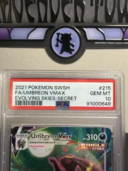 2021 POKEMON SWORD & SHIELD EVOLVING SKIES SECRET FULL ART/UMBREON VMAX PSA 10 - Image 5