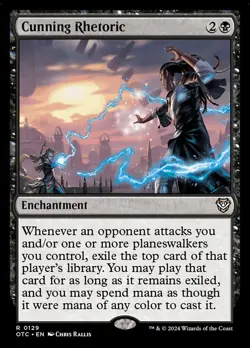 MTG Commander OTJ R Cunning Rhetoric #0129 - Image 1