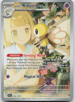 Lillie's Ribombee 164/159 Illustration Rare Journey Together Pokemon Near Mint - Image 1
