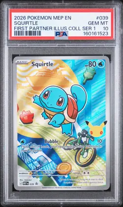 2026 POKEMON MEP EN-ME BLACK STAR PROMO #039 SQUIRTLE PSA 10 - Image 1