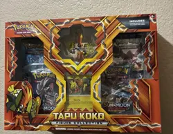 Pokemon Tapu Koko Figure Collection Trading Card Game Booster Packs Set 820650802829 - Image 1