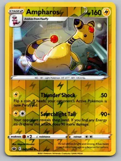 Ampharos 049/198 Rare Chilling Reign Pokemon Reverse Holo Near Mint - Image 1